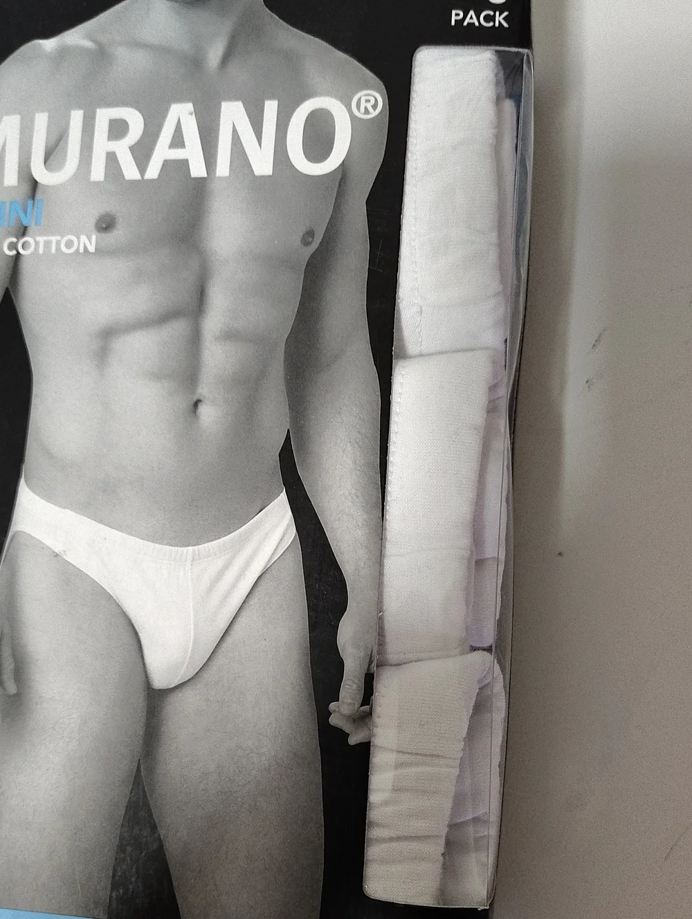 Murano Men’s White Cotton Bikini Briefs - 3 Pack - Size XL
